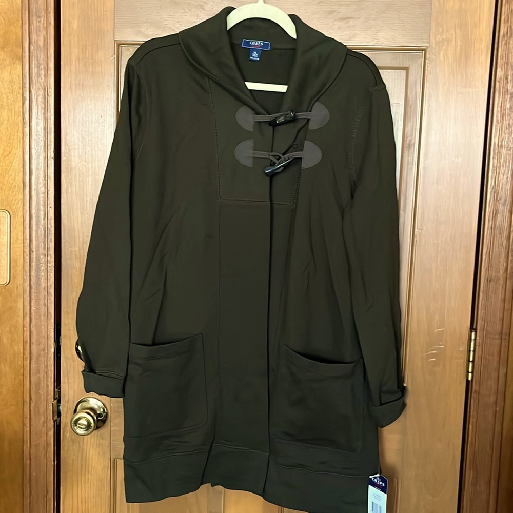 Chaps Olive mid-length JacketNWT